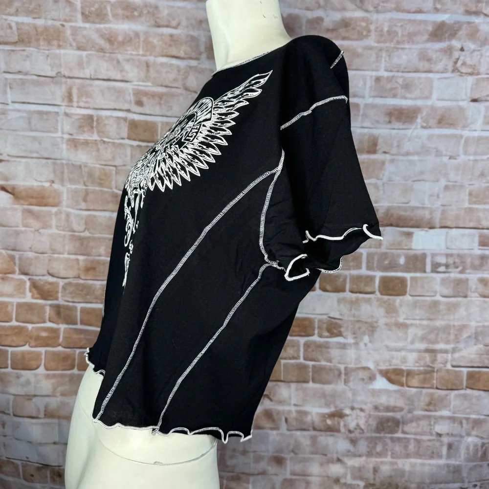 Affliction Women’s Graphic Baby Tee -Size: XL- NWOT - Picture 9 of 12